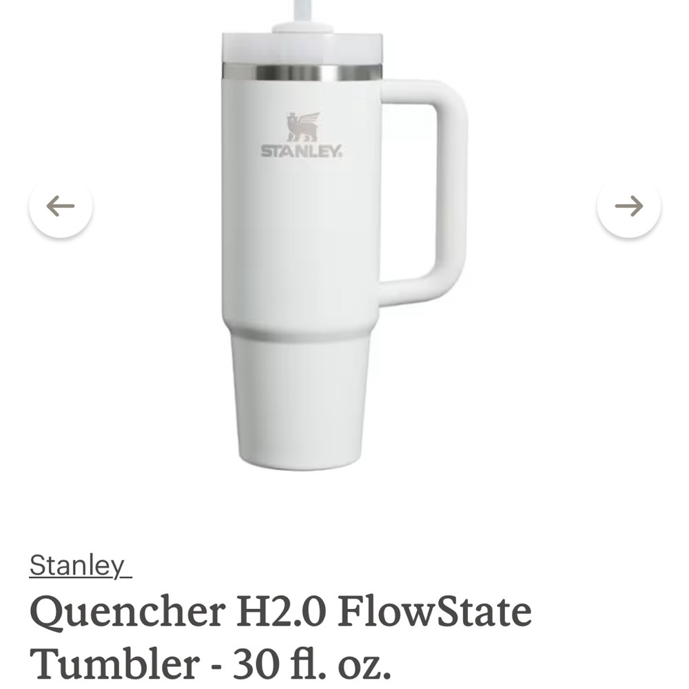 New 30oz White Stanley Cup
